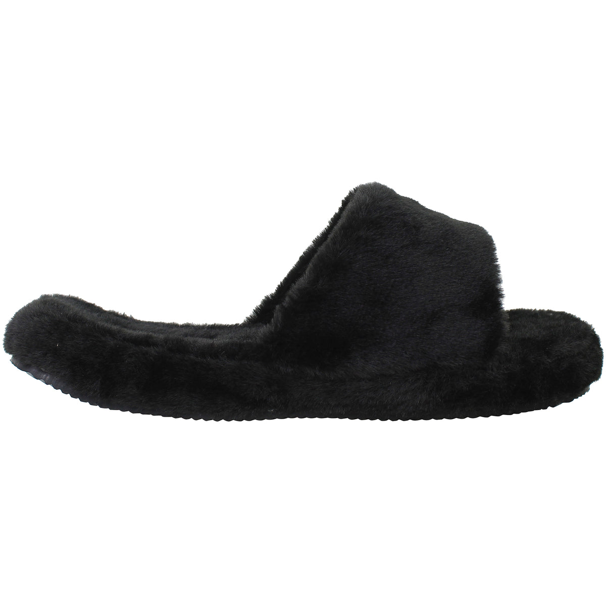 Ralph Lauren Fur Womens Black Slippers