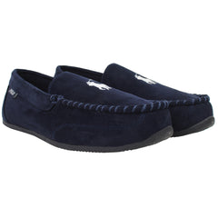 Ralph Lauren Plaid Declan Mens Navy Slippers