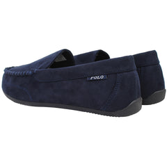 Ralph Lauren Plaid Declan Mens Navy Slippers