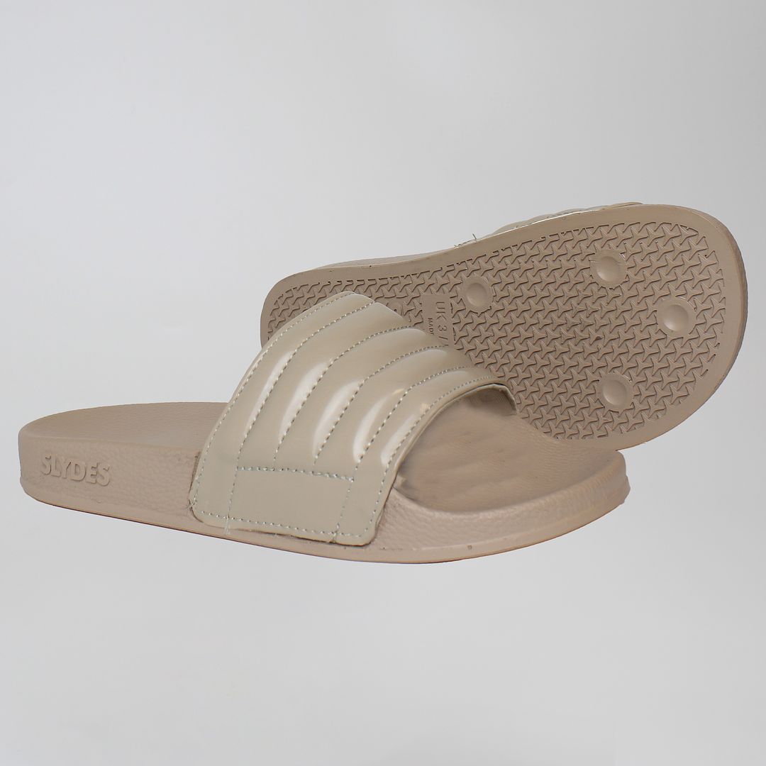 Slydes Port Womens Beige Sliders NO BOX