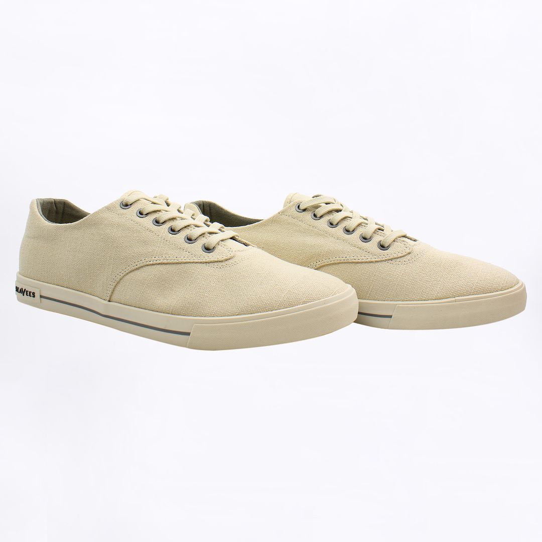 Seavees Hermosa Standard Natural Vintage Mens Plimsolls - No Box