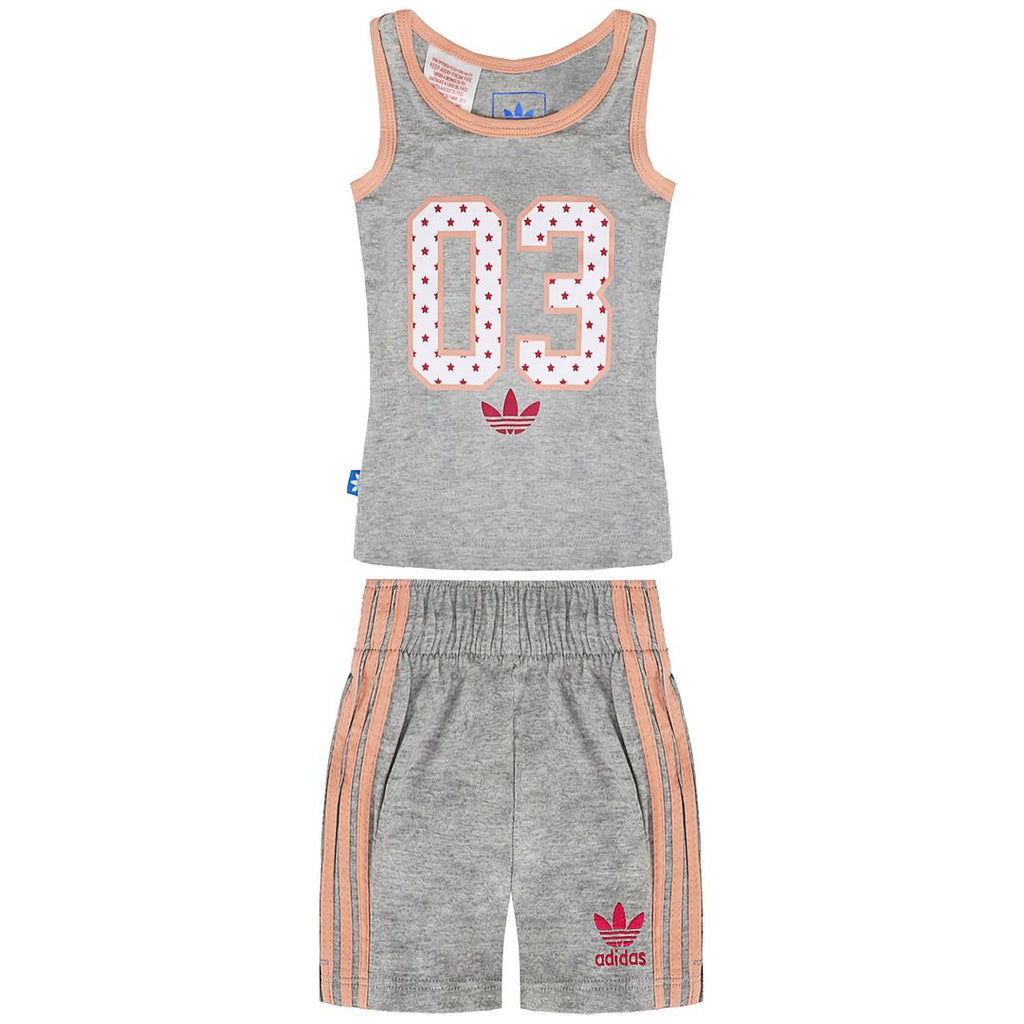 Adidas Originals Kids Grey/Peach Set