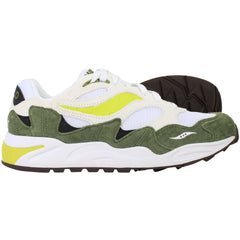 Saucony Grid Shadow 2 Mens White/Green Trainers