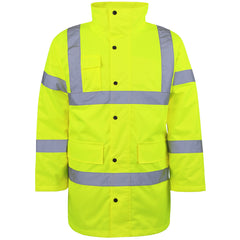Dickies Motorway Safety Mens Yellow Waterproof Jacket