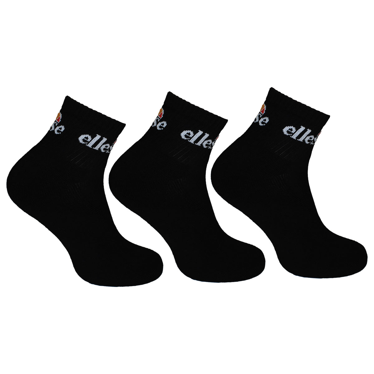 Ellesse 3-Pack Rallo Mens Black Ankle Socks