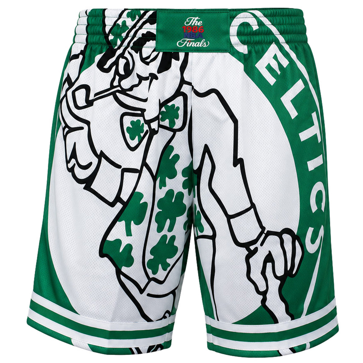 Mitchell & Ness NBA Boston Celtics Big Face Mens White Shorts