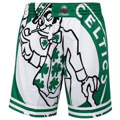 Mitchell & Ness NBA Boston Celtics Big Face Mens White Shorts