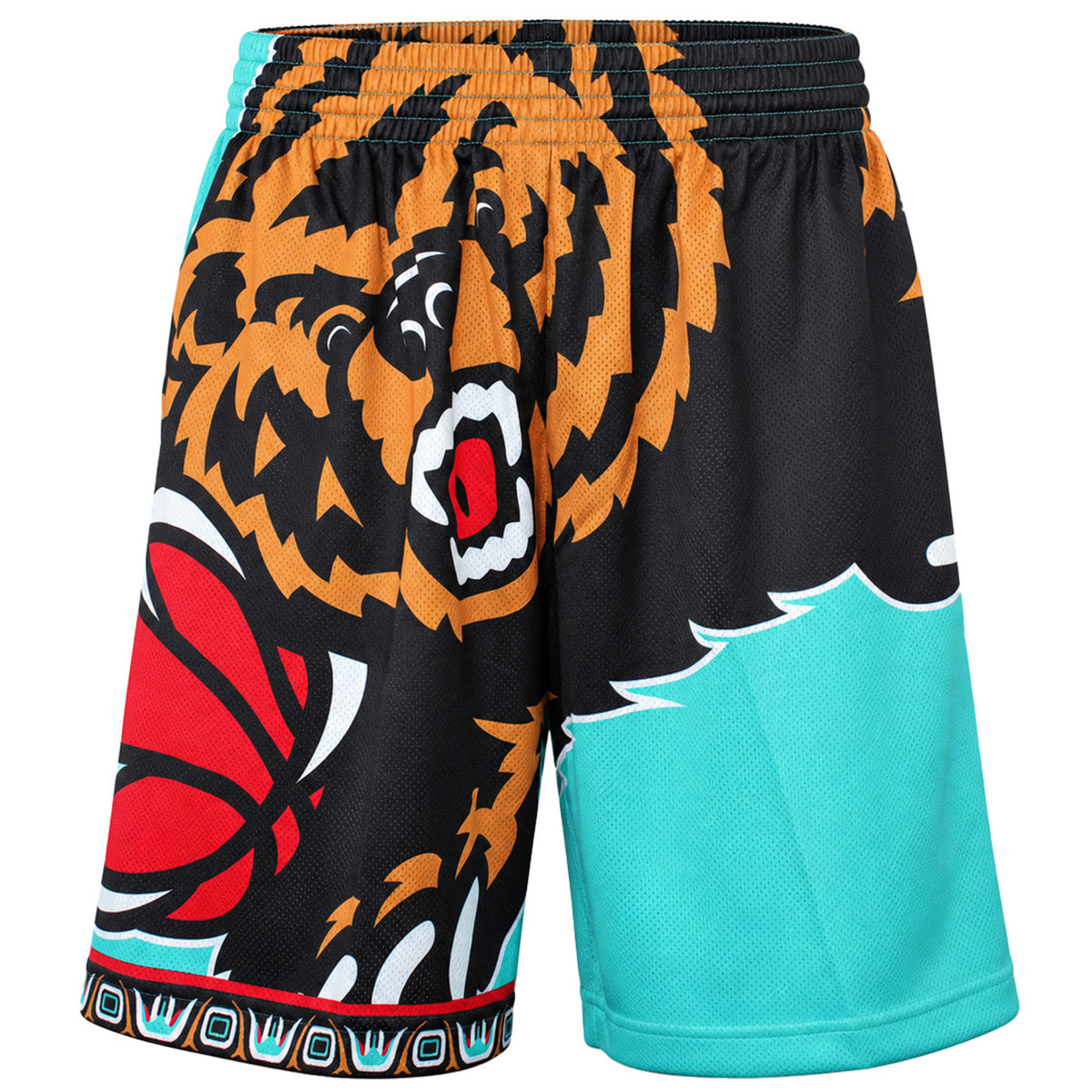 Mitchell & Ness NBA Vancouver Grizzlies Big Face Mens Teal Shorts