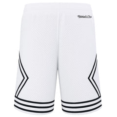 Mitchell & Ness Branded Diamond Mens White Shorts