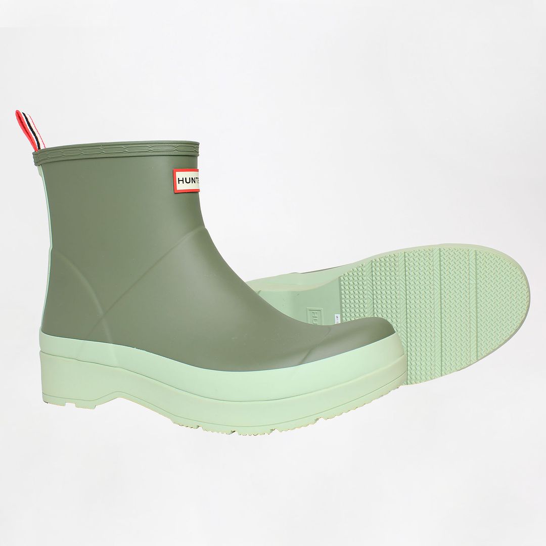 Hunter Play Short Mens Light Green Wellington Boots NO BOX