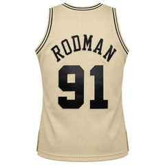 Mitchell & Ness NBA Chicago Bulls 1997 Dennis Rodman Mens Khaki Jersey