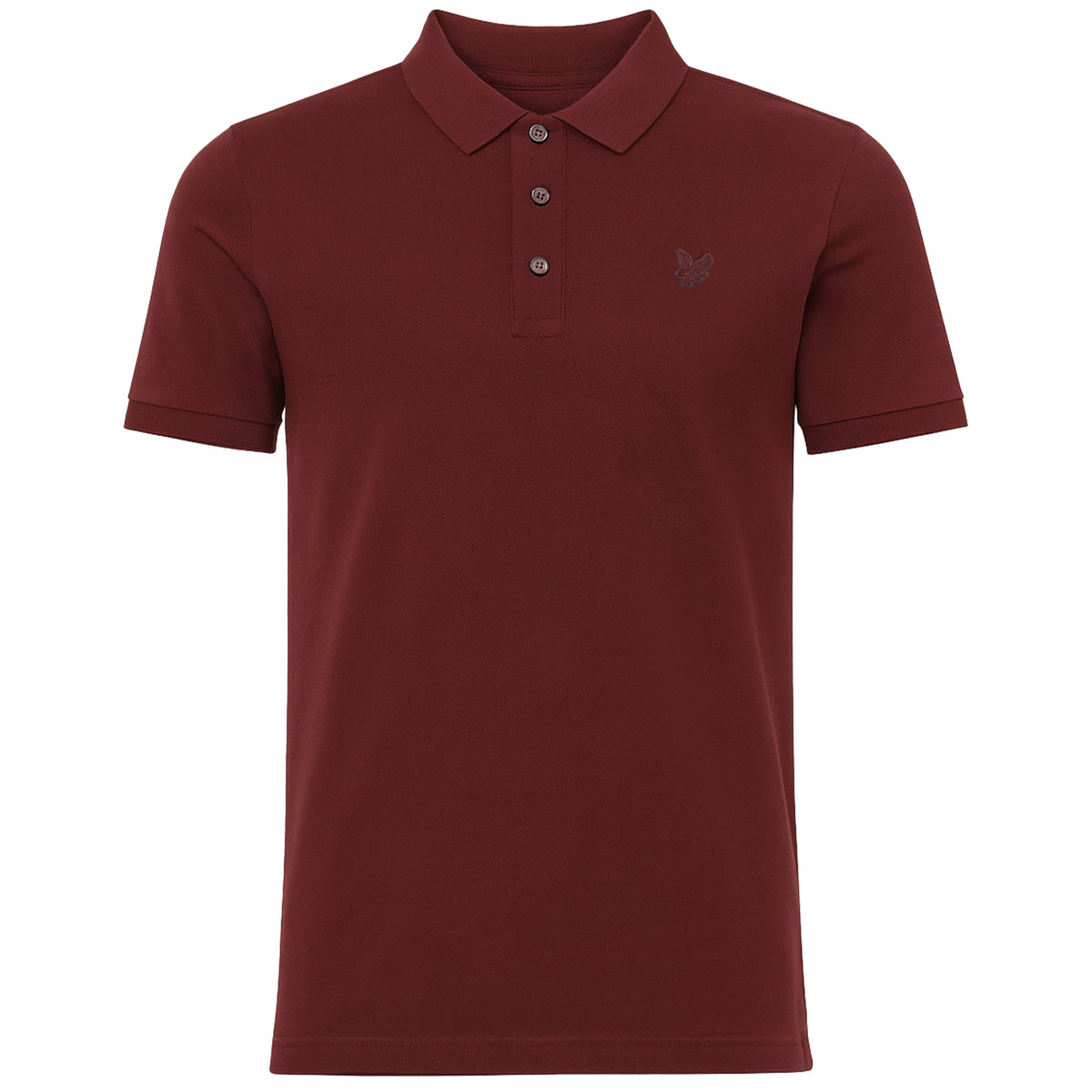 Lyle & Scott Tonal Eagle Mens Burgundy Polo Shirt