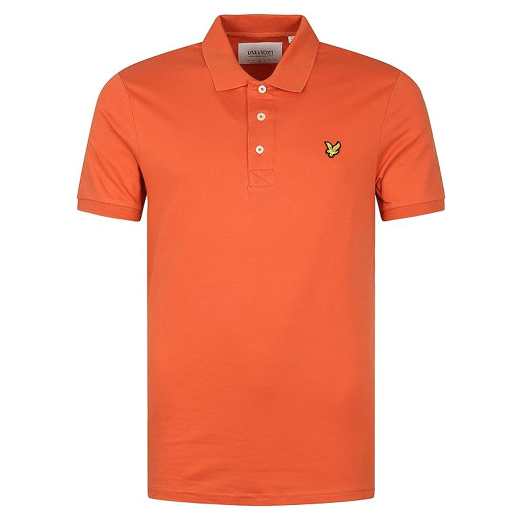 Lyle & Scott Plain Mens Orange Polo Shirt