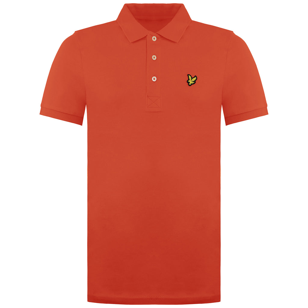 Lyle & Scott Plain Mens Orange Polo Shirt