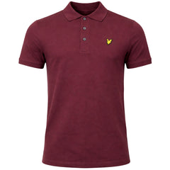 Lyle & Scott Plain Mens Burgundy Polo Shirt