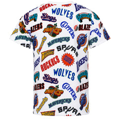 Mitchell & Ness All Over Western Team Logo Mens White T-Shirt