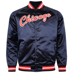 Mitchell & Ness NBA Chicago Bulls Lightweight Mens Black Satin Jacket