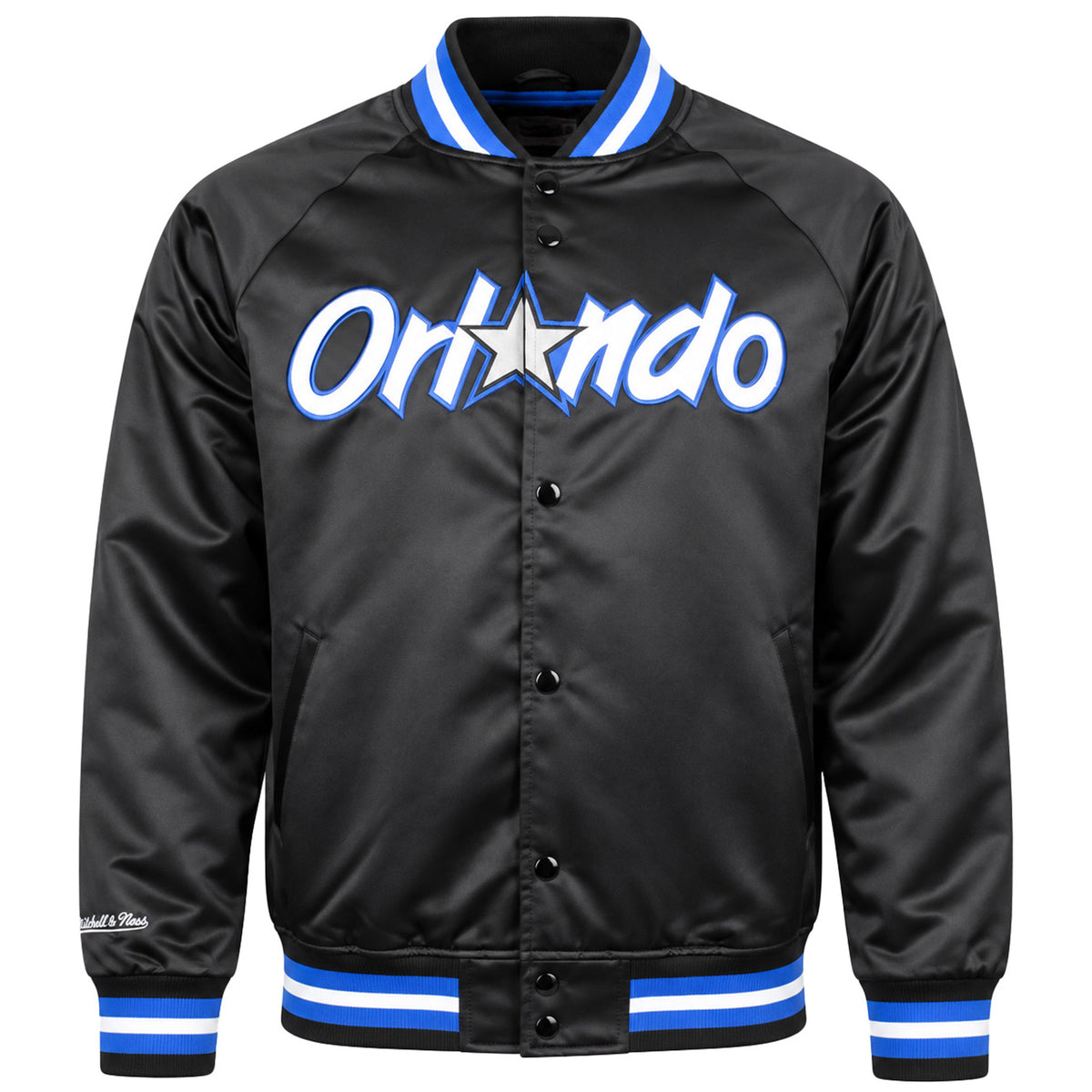 Mitchell & Ness NBA Orlando Magic Lightweight Mens Black Satin Jacket