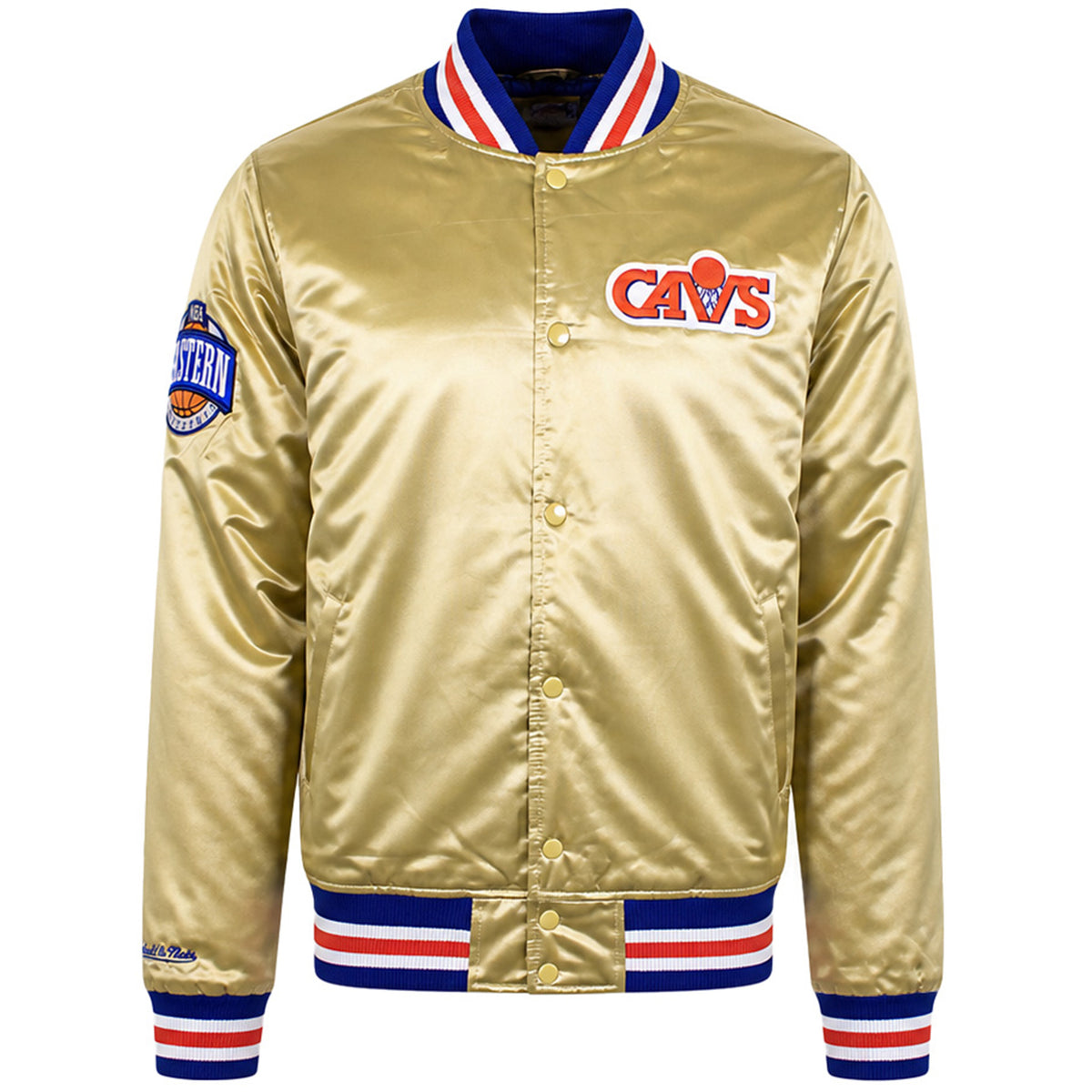 Mitchell & Ness NBA Cleveland Cavaliers Championship Mens Beige Satin Jacket