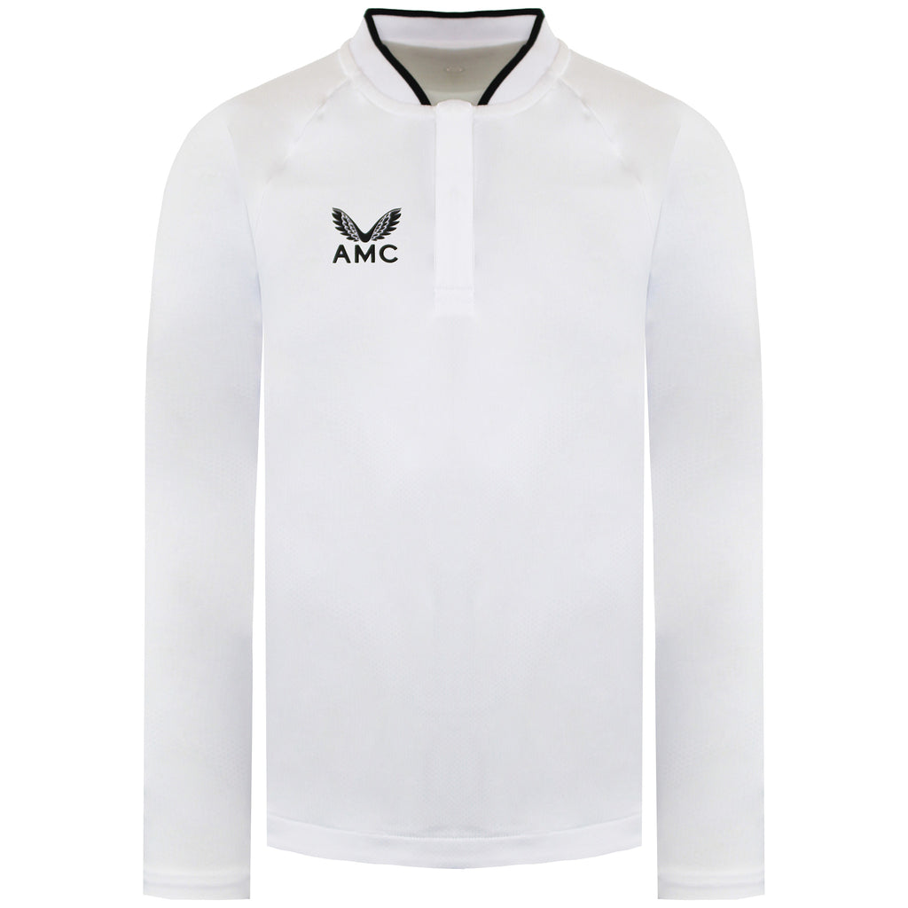 Castore AMC Logo Kids White Tennis Polo Shirt