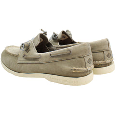 Sperry A/O 2-Eye Plushwave Womens Taupe Boat Shoes