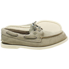 Sperry A/O 2-Eye Plushwave Womens Taupe Boat Shoes