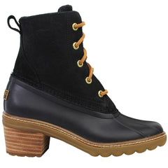 Sperry Saltwater Heel Snake Womens Black Boots