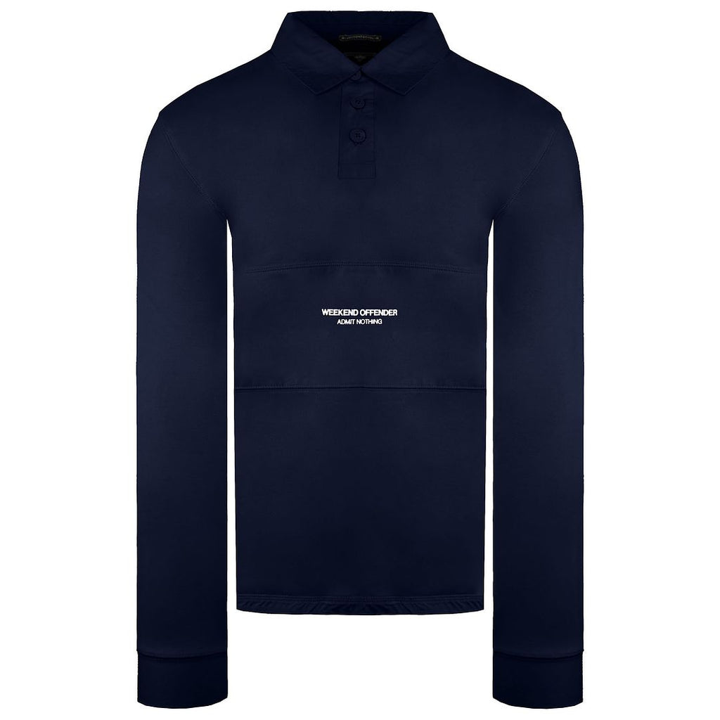 Weekend Offender Zurich Mens Navy Rugby Polo Shirt