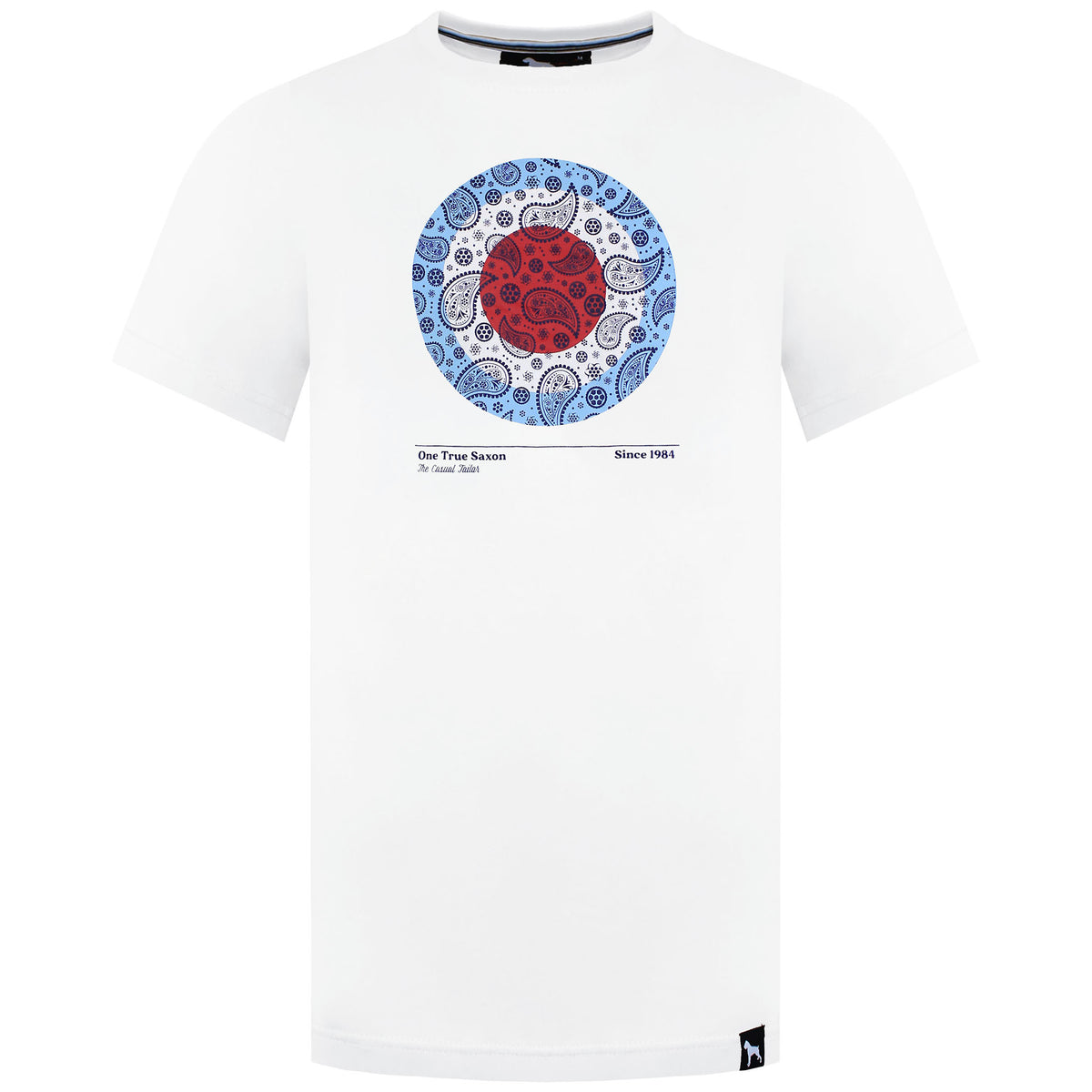 One True Saxon Paisley Mens White T-Shirt