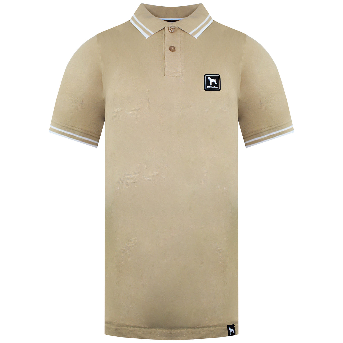 One True Saxon Dexon Mens Sand Polo Shirt