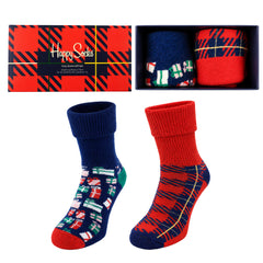 Happy Socks 2-Pack Multicolour Holiday Cozy Gift Set