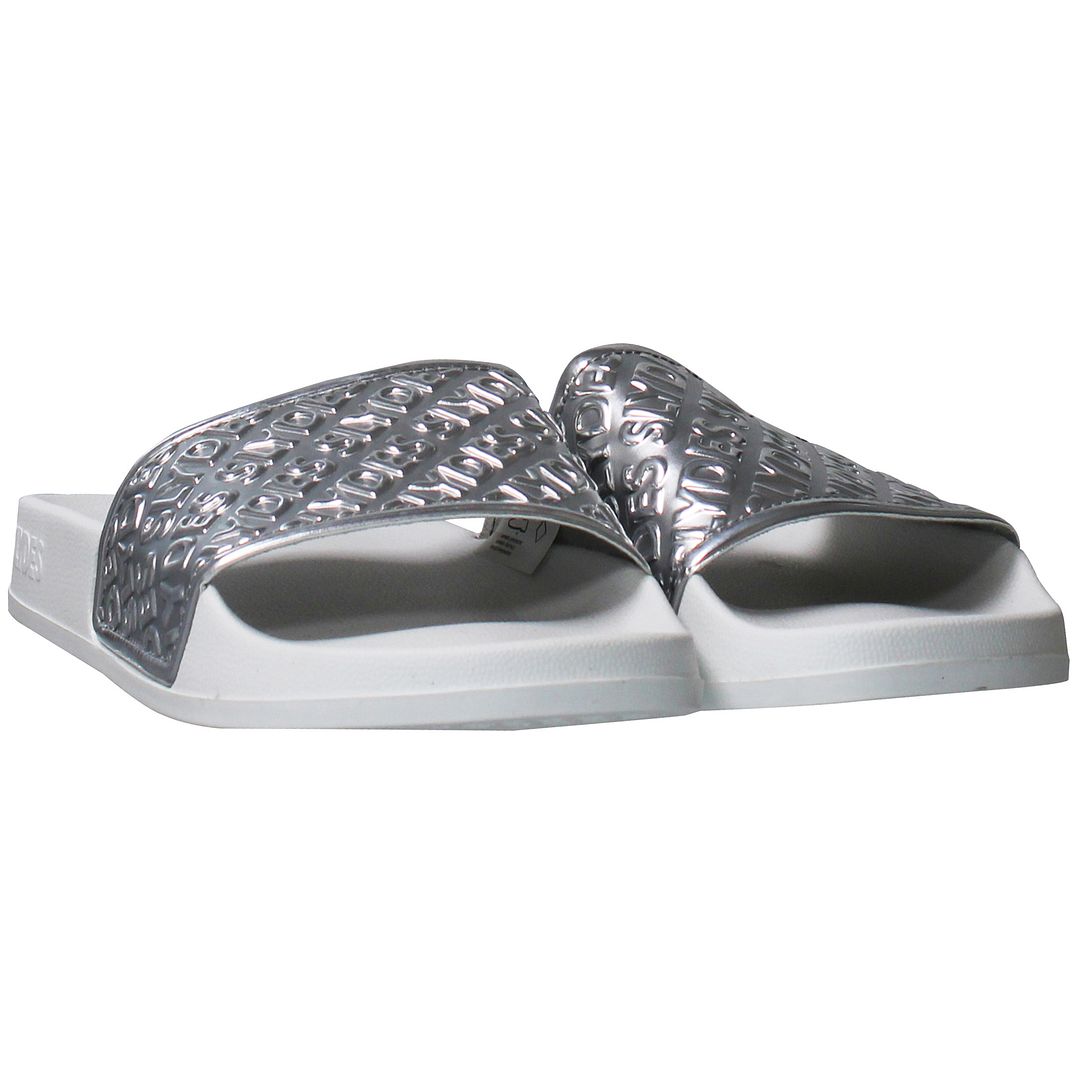 Slydes Sky Womens White/Silver Sliders