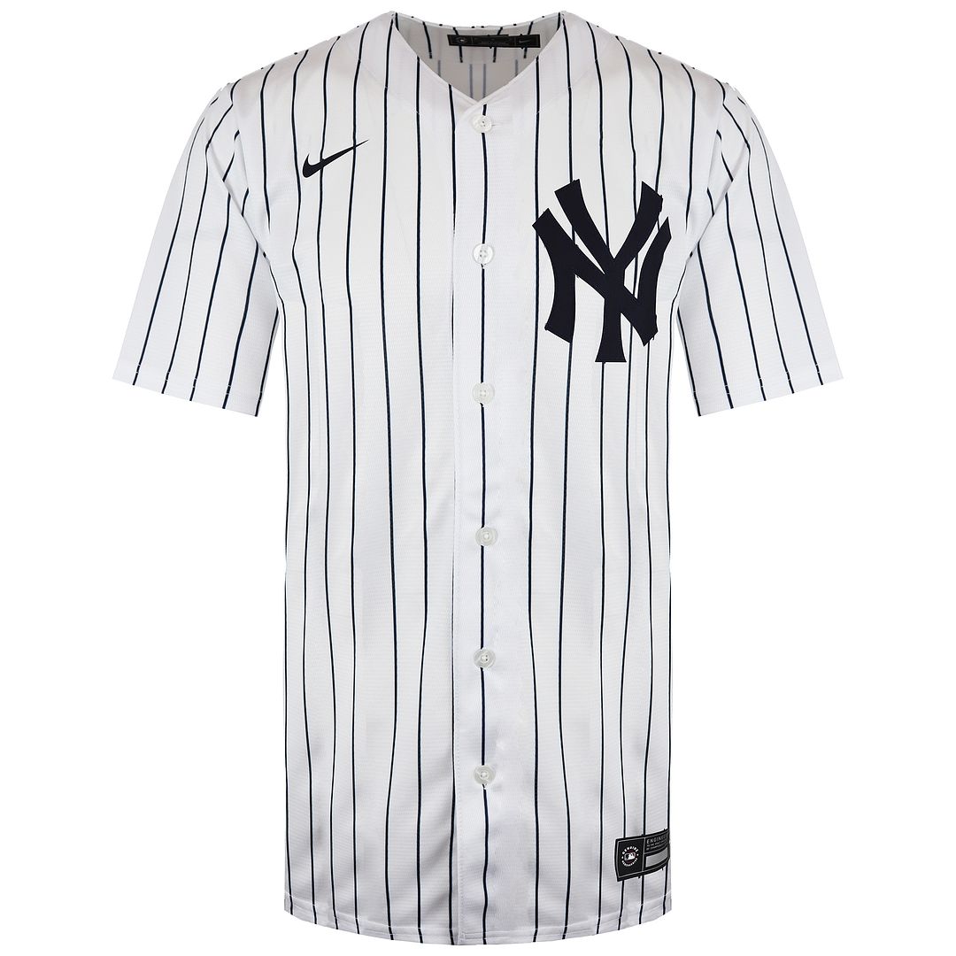 Nike MLB New York Yankess Official Replica Mens White Home Jersey