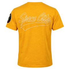 Mitchell & Ness NBA Houston Rockets Champ City Mens Yellow T-Shirt