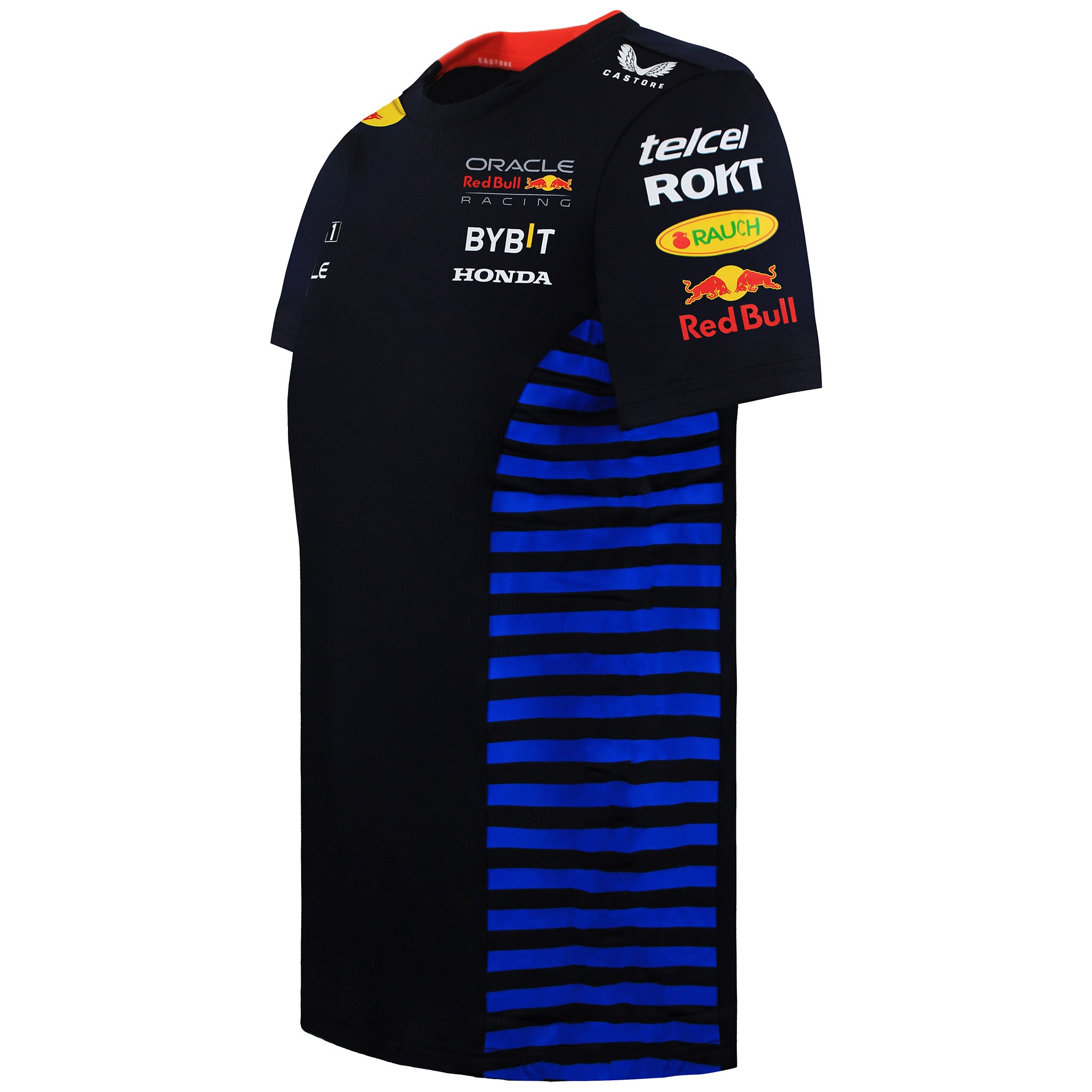 Red Bull Racing Official Teamline Set Up Womens Navy T-Shirt