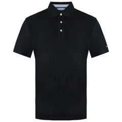 Tommy Hilfiger Short Sleeve Plain Black Collared Mens Polo Shirt TIM100 BLACK
