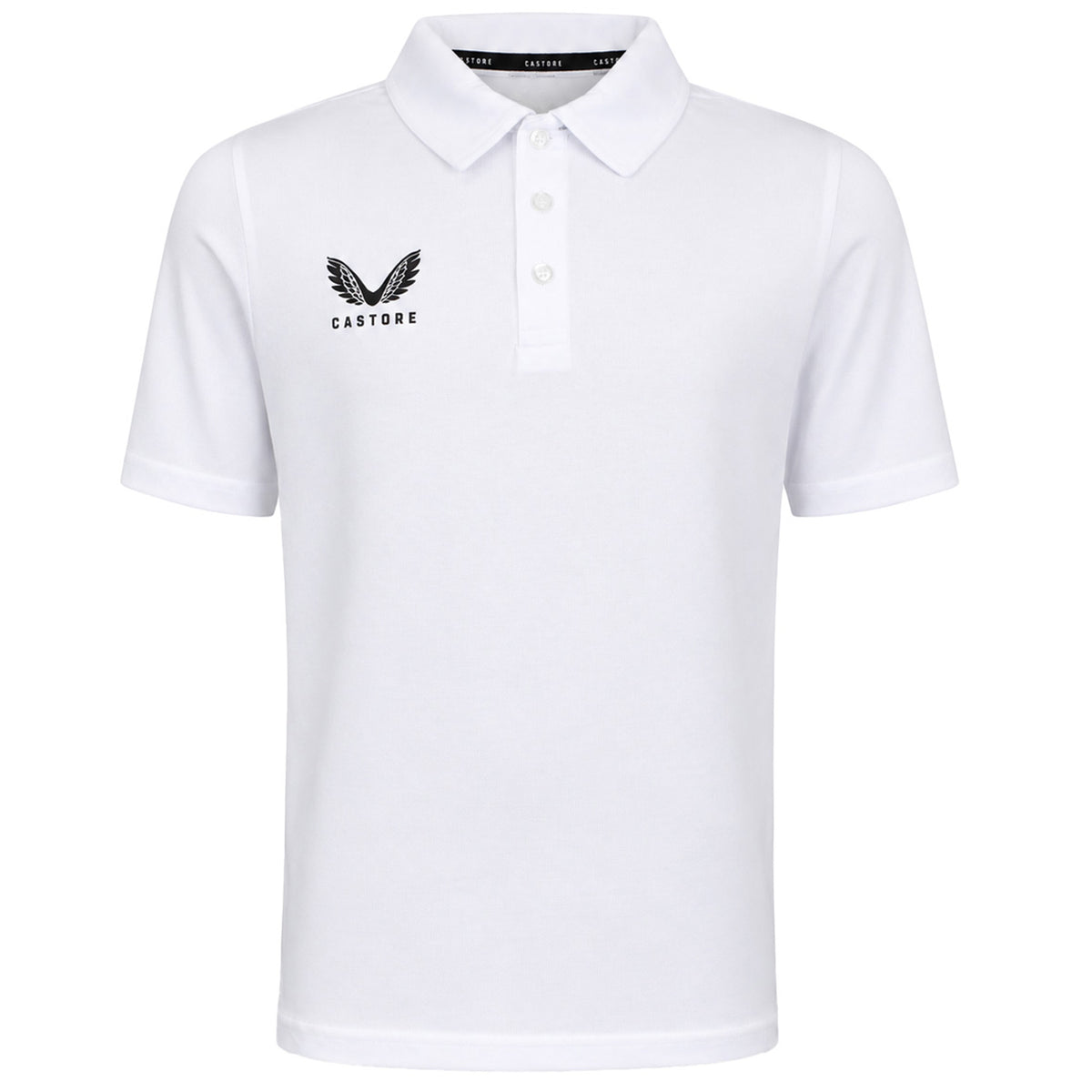 Castore Logo Kids White Polo Shirt