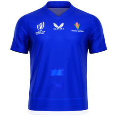 Castore Manu Samoa Mens Blue Rugby Shirt