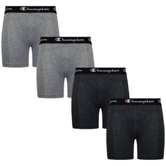 Champion 4-Pack Logo Mens Grey Boxer Shorts
