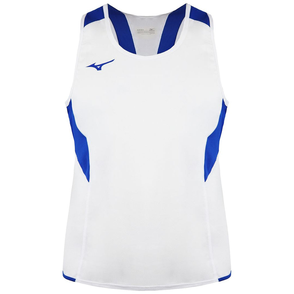 Mizuno Team Authentic Kids White/Blue Singlet Vest