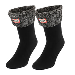 Hunter Orginal Waffle Short Black/Grey Boot Socks