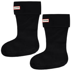 Hunter Recycled Fleece Kids Black Short Boot Socks