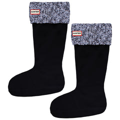 Hunter Block Stripe Tall Womens Black Sock Boot