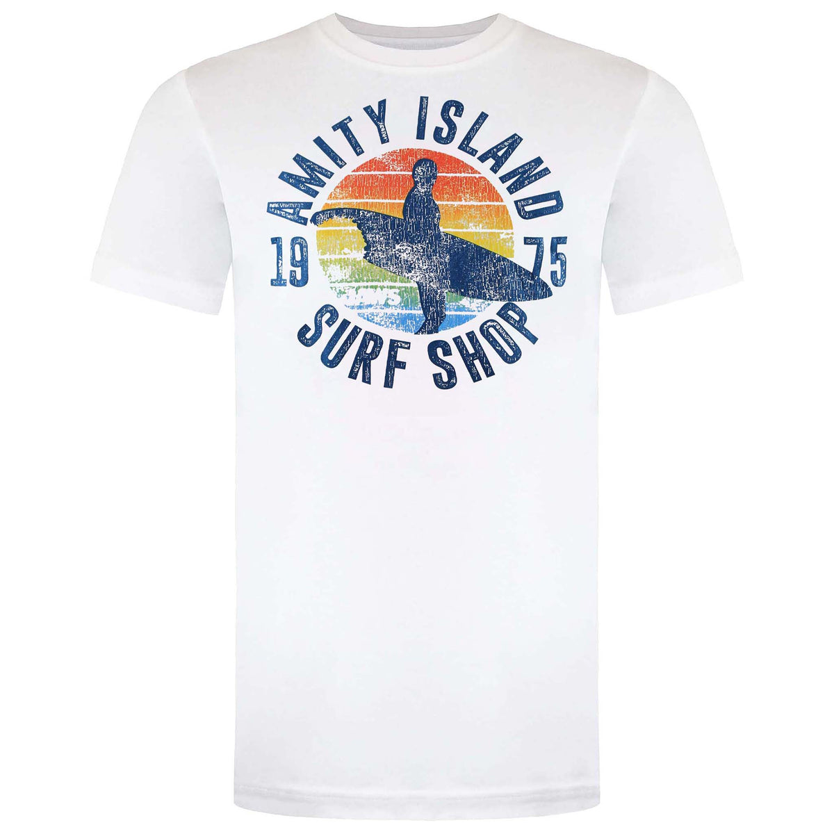 Jaws Amity Surf Shop Mens White T-Shirt