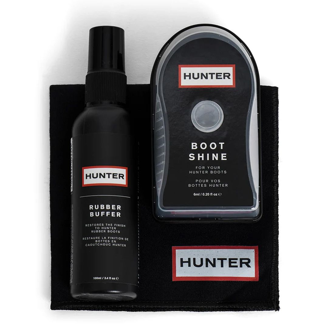 Hunter Cotton Cloth Boot Shine 6ML Rubber Buffer 100ML Care Kit