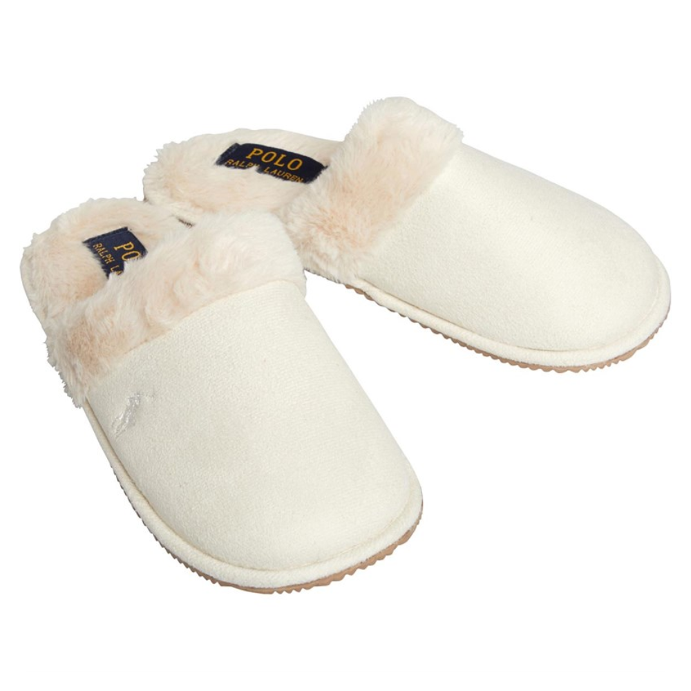Ralph Lauren Summit Scuff II Womens Cream Slippers