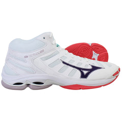 Mizuno Wave Voltage 2 Mid Womens White Volleyball Shoes