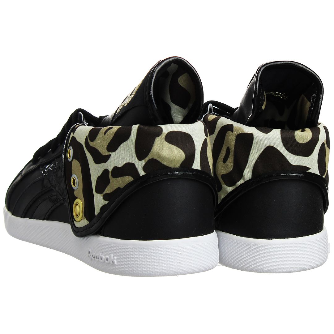 Reebok Top Down Snaps Womens Black Trainers