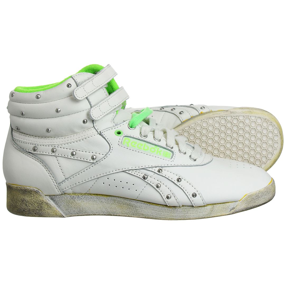 Reebok Freestyle Hi Vintage Womens White Trainers