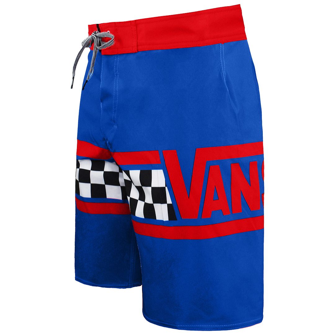 Vans Off The Wall Getting Crit Mens Blue/Red Board Shorts